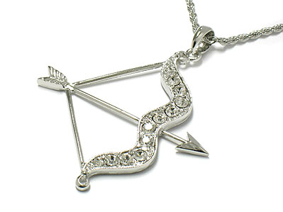 Crystal cupid arrow necklace