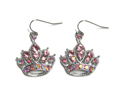 Crystal crown earring