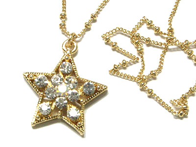 Crystal star necklace