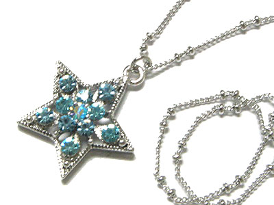 Crystal star necklace