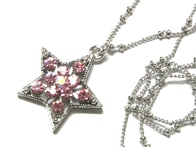 Crystal star necklace