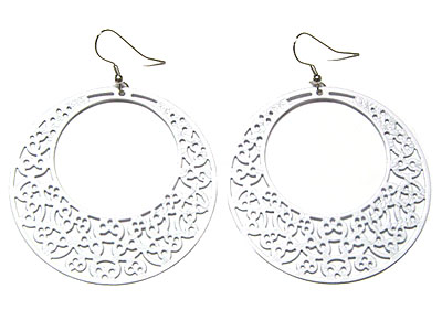 Filigree hoop earring - hoops