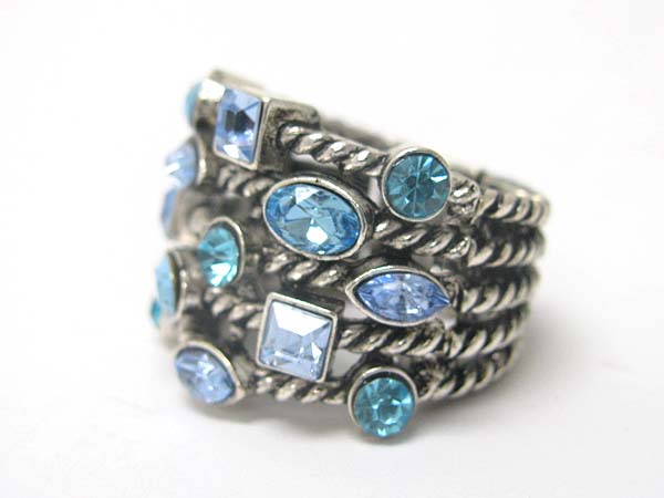 Crystal bubble cable metal stretch ring