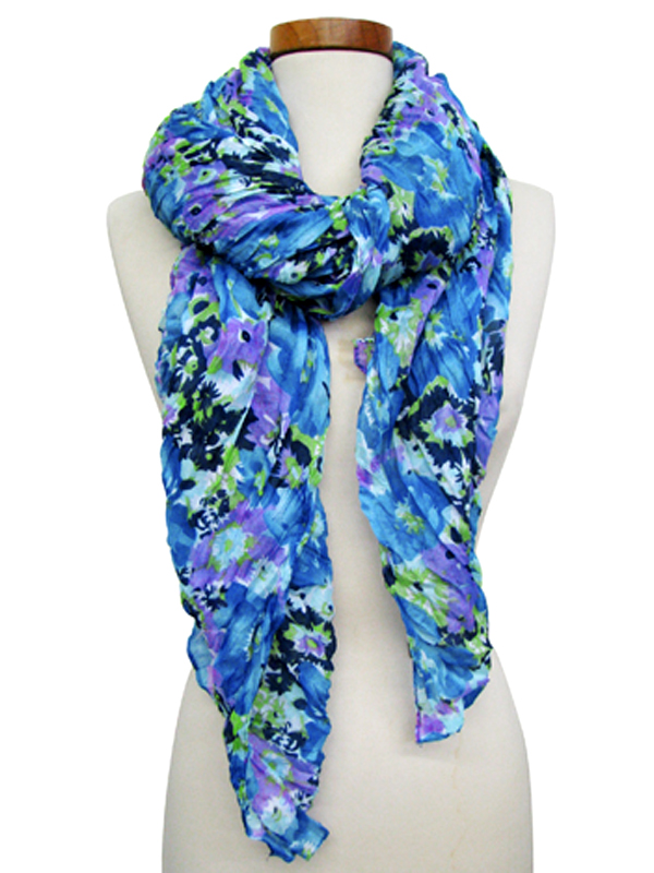 100% polyester botanical garden spring scarf