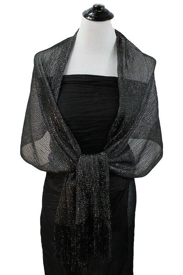 Weave lurex shawl