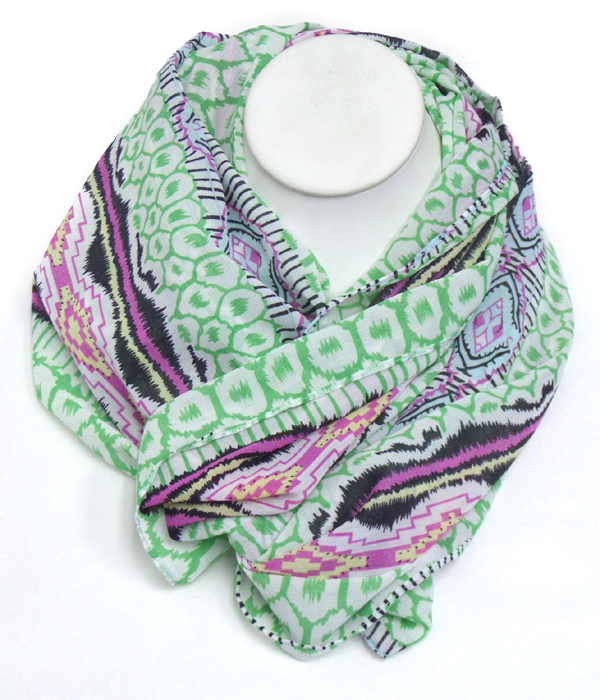 Designer pattern infinity scarf