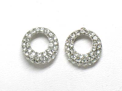 Crystal small donut earring