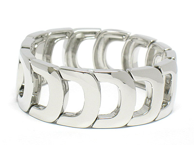 Metal link stretch bracelet