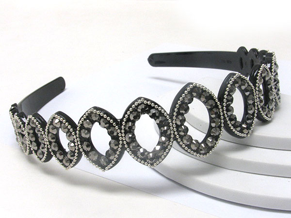 Crystal multi oval link headband