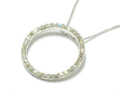 Crystal eternity round necklace 