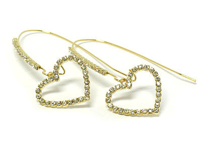 Crystal heart earring