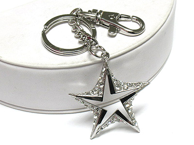 Crystal star key charm