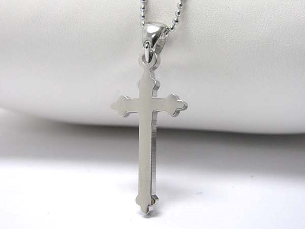 Made in korea whitegold plating cross necklace