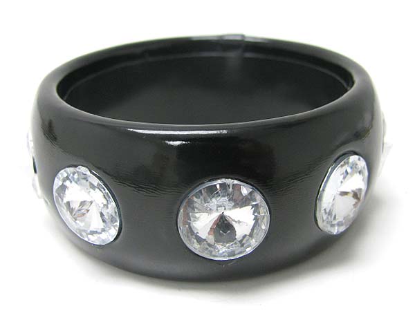 Acrylic stone  stud acryl bangle