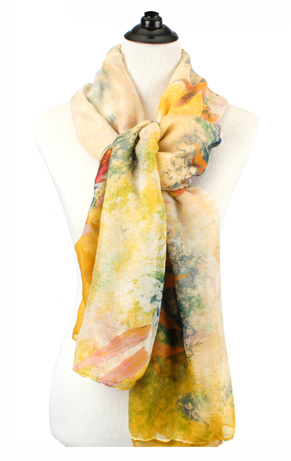 Polyester lilly bloom scarf