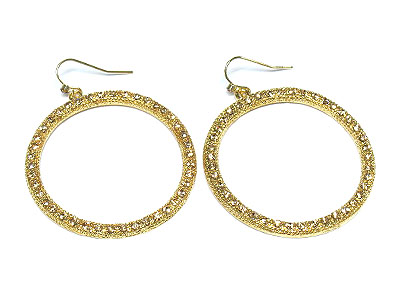 Crystal hoop drop earring - hoops