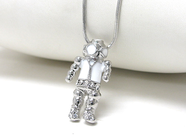 Made in korea whitegold plating scuba pendant necklace