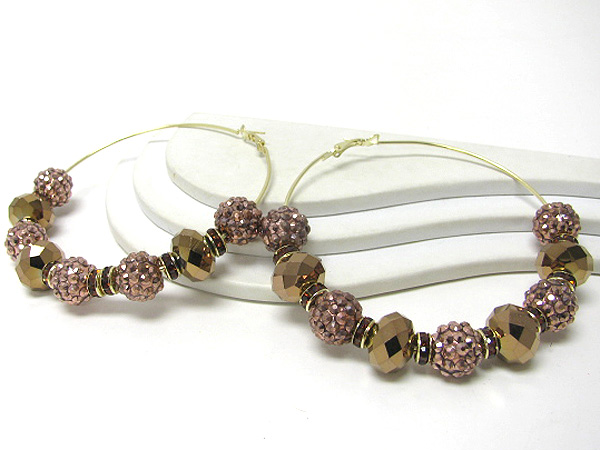 Basketball wives inspired crystal and glass earring