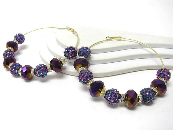 Basketball wives inspired crystal and glass earring