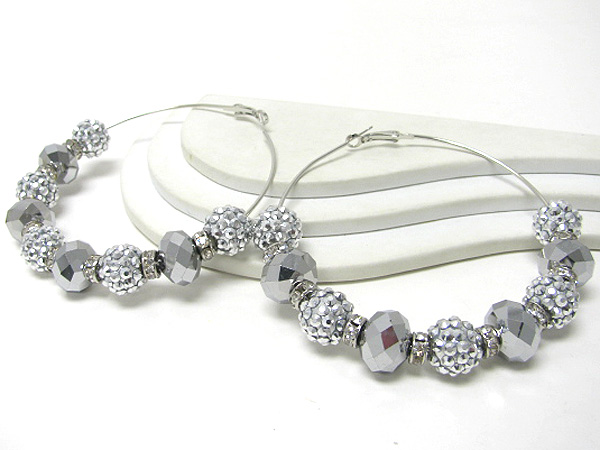 Basketball wives inspired crystal and glass earring