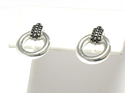 Metal casting hoop earring  - hoops