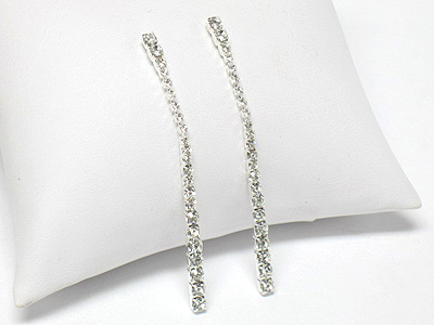 Rhinestone long line drop earring