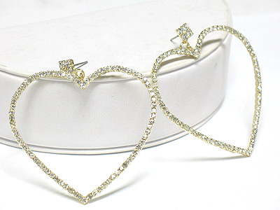 Rhinestone heart earring