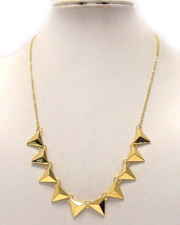 Multi spike link necklace