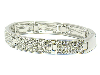 Crystal metal chain link bracelet