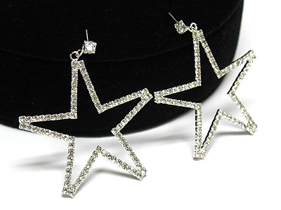 Rhinestone star earring