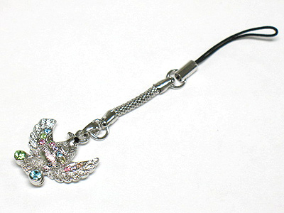 Crystal deco eagle cellphone strap charm