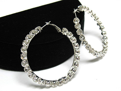 Crystal hoop earring - hoops