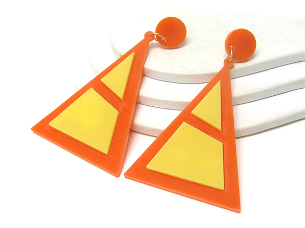 Acryl large triangle earring 