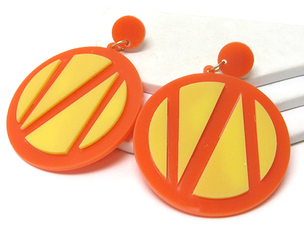 Acryl large circle earring