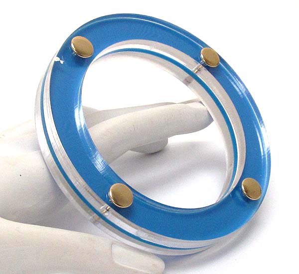 Acrly round colorful fashion style  hinge bangle