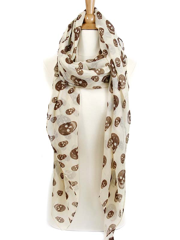 100% polyester multi skull scarf