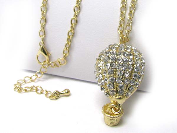 Crystal deco 3d balloon necklace