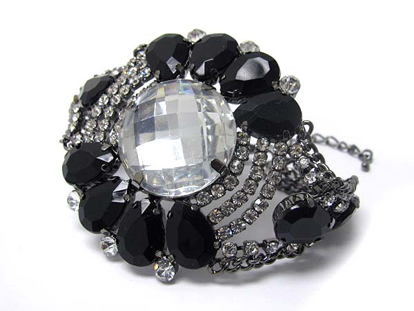 Crystal deco flower bracelet