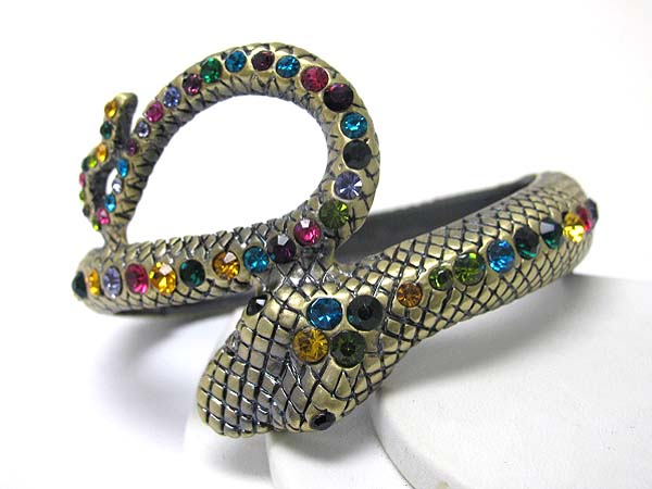 Crystal stud snake bracelet