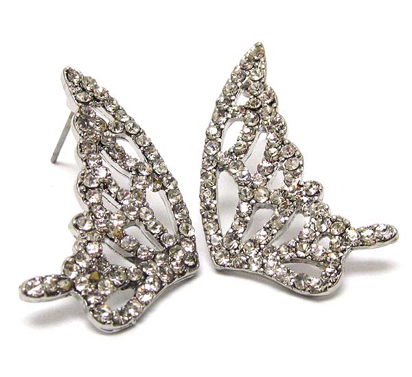 Crystal butterfly wings earring