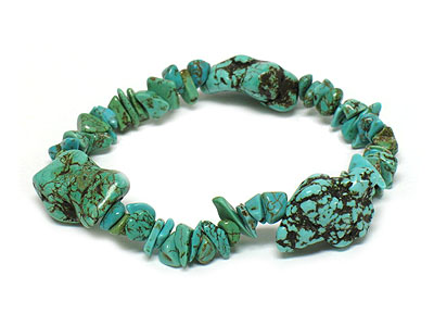 Turquoise stone stretch bracelet