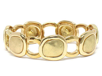 Natural look metal double stretch bracelet