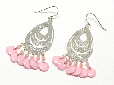 Multi small disk drop earring