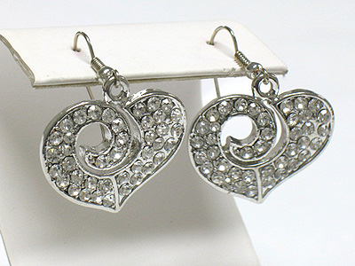 Crystal heart earring