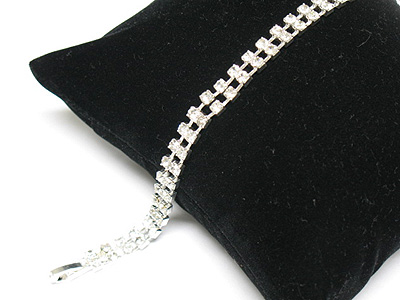 Dual line rhinestone bracelet