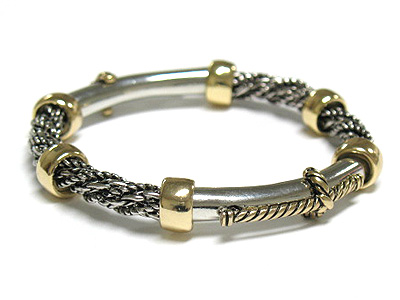 Two tone metal casting bangle