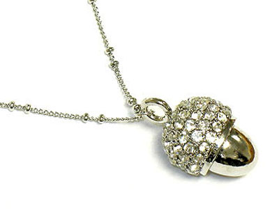 Crystal acorn necklace