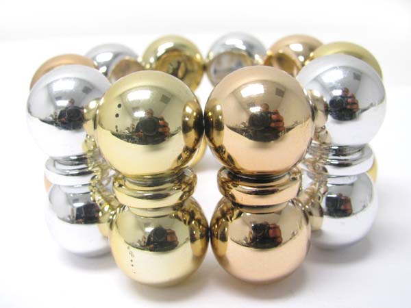 Metal ball stretch bracelet