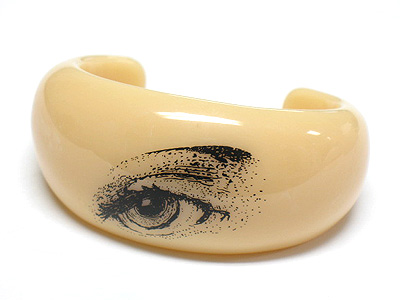 Eye print acryl cuff bangle