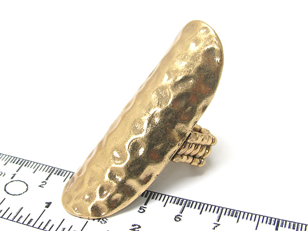 Pebble metal  long stretch ring